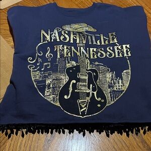 Nashville Tennessee Graphic Sweatshirt - Navy and Gold